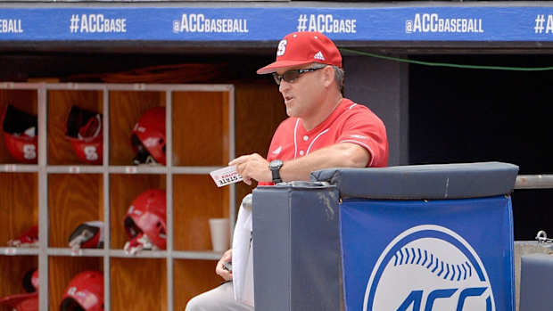 Elliott Avent dugout at acc tourney